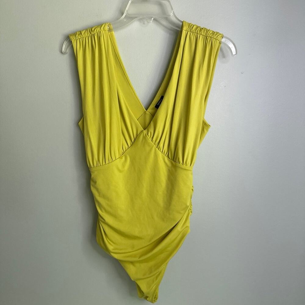 Express Women’s Medium Body Contour Lemon-Lime Bodysuit